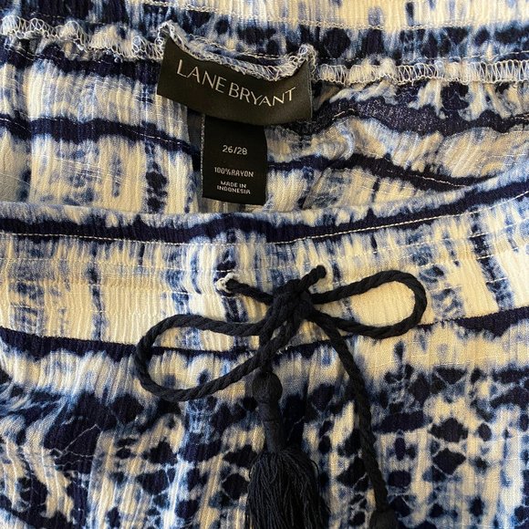 Lane Bryant Blue Tie-dye wide leg pants. Size 26/28 - Picture 2 of 5